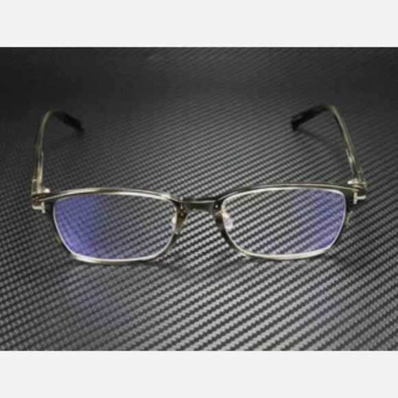 Tom Ford Striped Blk Havana Clear Plastic 53 mm Men's Eyeglasses - Picture 2 of 6